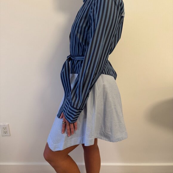 10 Crosby Derek Lam Slimming Asymmetrical Waist-Tie Dress - Picture 2 of 7